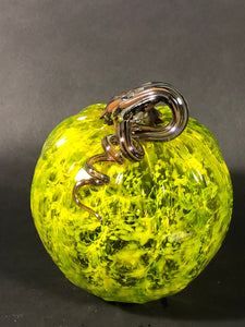 Glass Pumpkin - Green Mix 5.5"x5.5"x6.25"