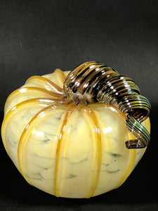 Glass Pumpkin - Creme 5.5"x5.5"