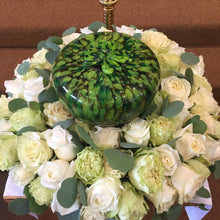 Load image into Gallery viewer, Custom urn with a Shamrock on top. Designed for a lovely Irish lady.