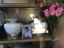 Load image into Gallery viewer, His and hers custom urns. together in life and for all eternity.